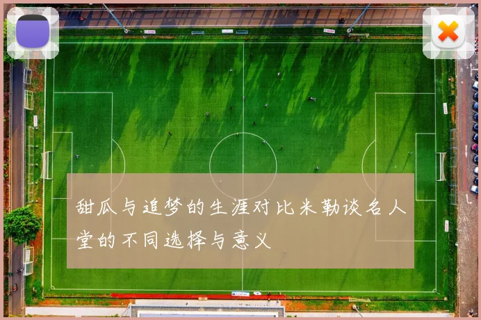 甜瓜与追梦的生涯对比米勒谈名人堂的不同选择与意义